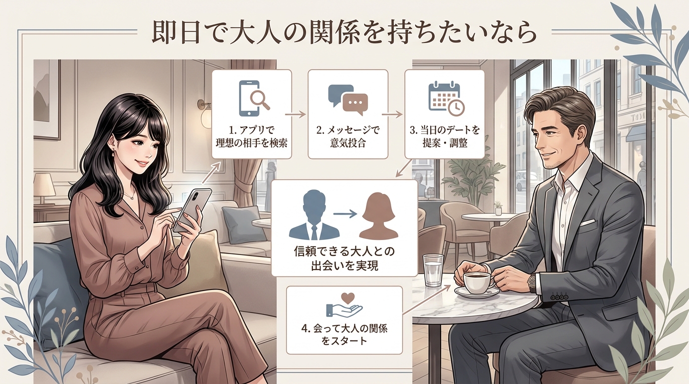 即日で大人の関係を持ちたいなら