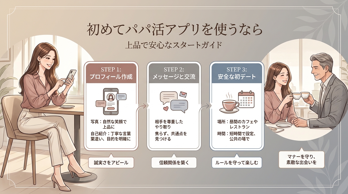 初めてパパ活アプリを使うなら