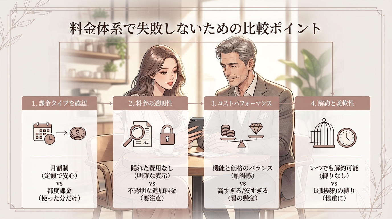 料金体系で失敗しないための比較ポイント