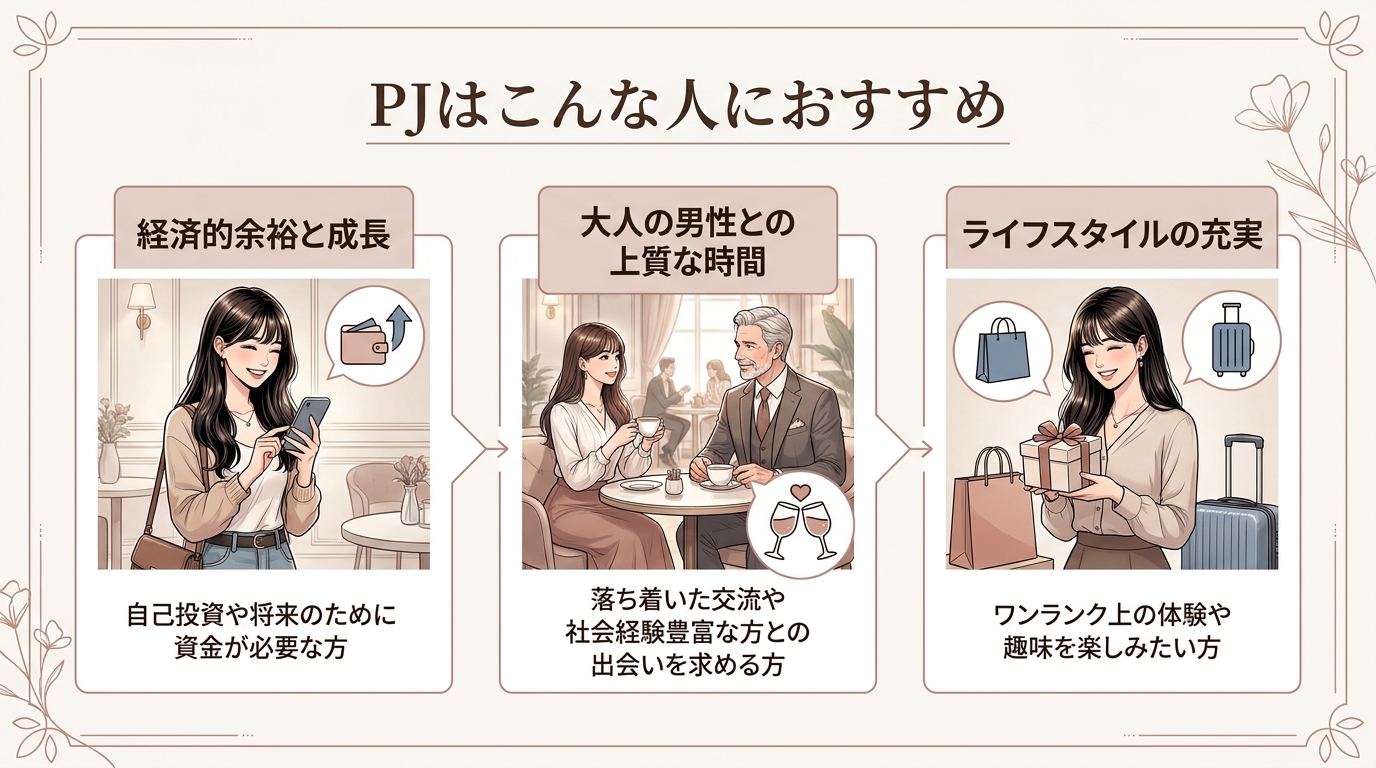PJはこんな人におすすめ