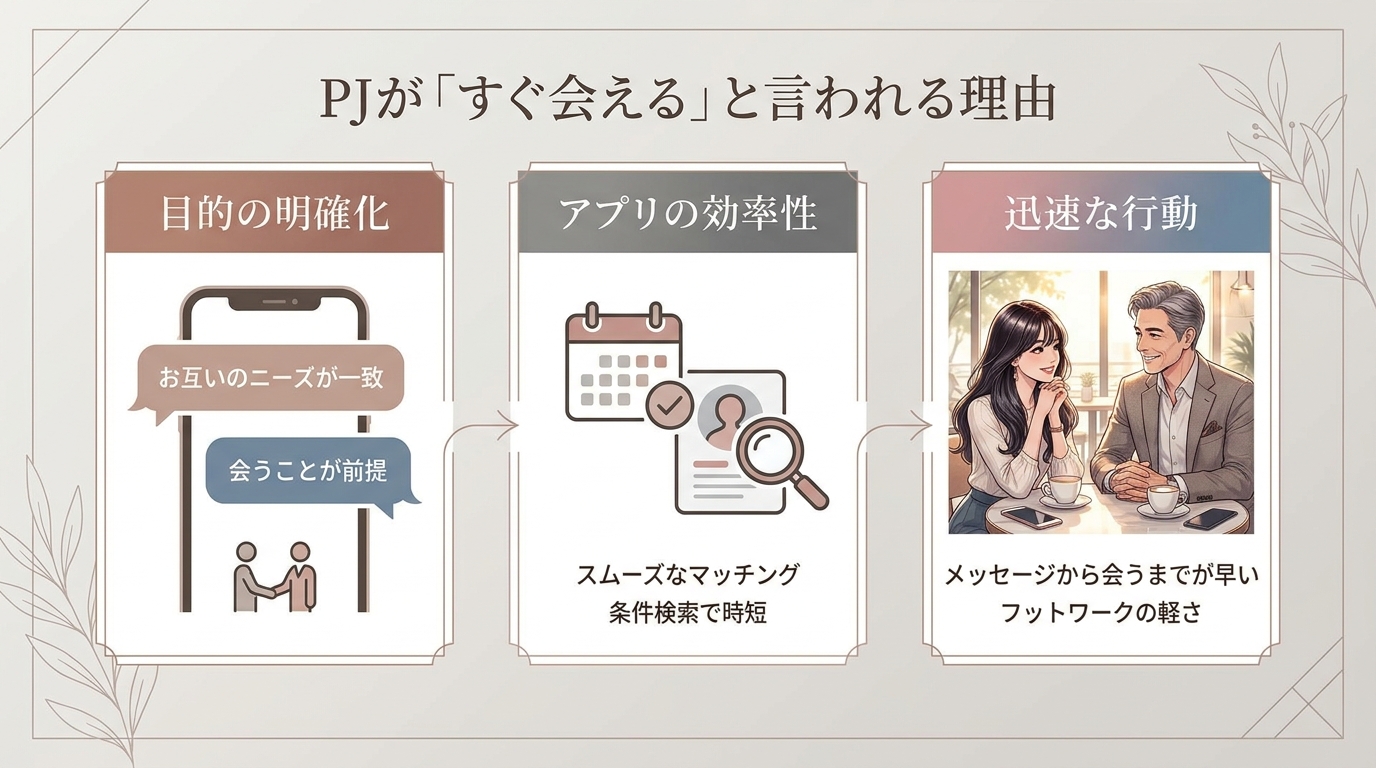 PJが「すぐ会える」と言われる理由